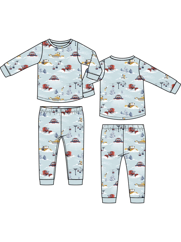 Long Sleeve Loungewear Set, Snow Machines