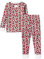 Valentine's Day Organic 2-Piece Pajama Set, X's and O's