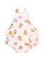 Ruffle Sunsuit, Watercolor Peaches