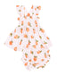 Ruffle Strap Smocked Top & Bloomer, Watercolor Peaches