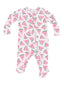 2-Way Zip Ruffle Back Footie, Watermelon Hearts