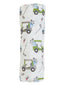 Swaddle Blanket, White Golf