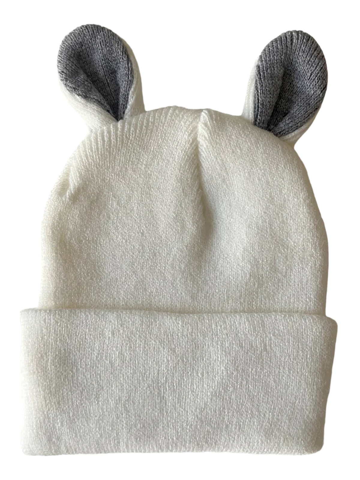 Baby's First Hat, Warm White/Grey Bunny – SpearmintLOVE