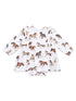 Long Sleeve Ruffle Bodysuit Dress, Wild Horses
