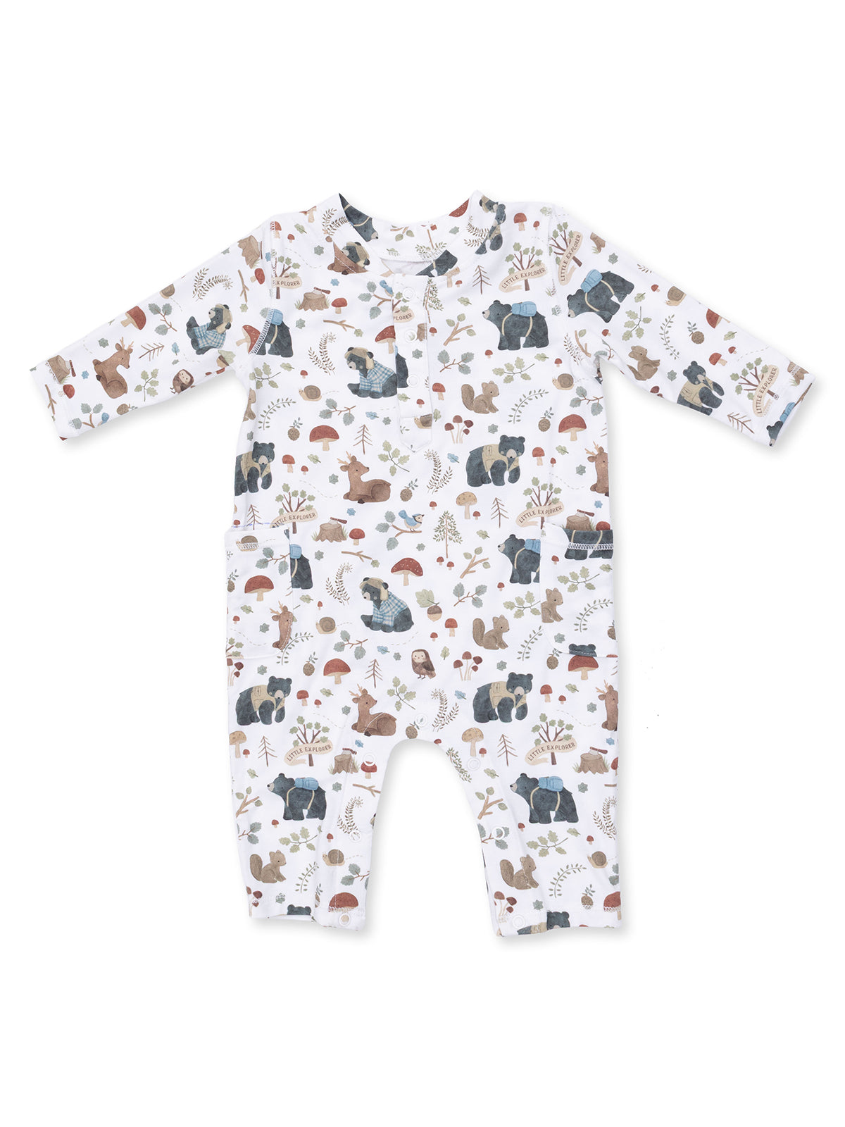 Uni Romper, Southern Woodland Animals Green