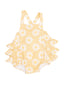 Ruffle Sunsuit, Yellow Mod Daisy