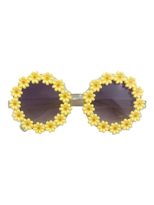 Kids Mini Flower Sunglasses, Yellow