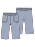 Wide Leg Pant w/ Ruffle Pocket, Zen Blue