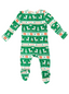 Zip Footie, Vintage Deer Fair Isle Jolly Green