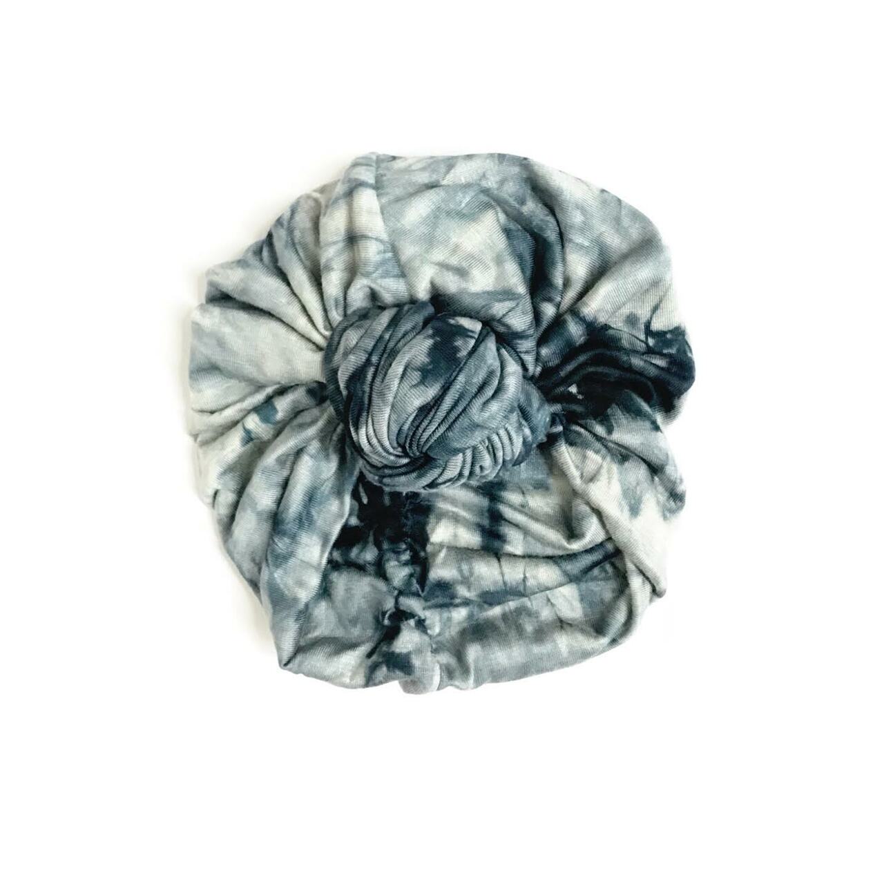 SpearmintLOVE’s baby Knot Turban, Indigo Tie-Dye