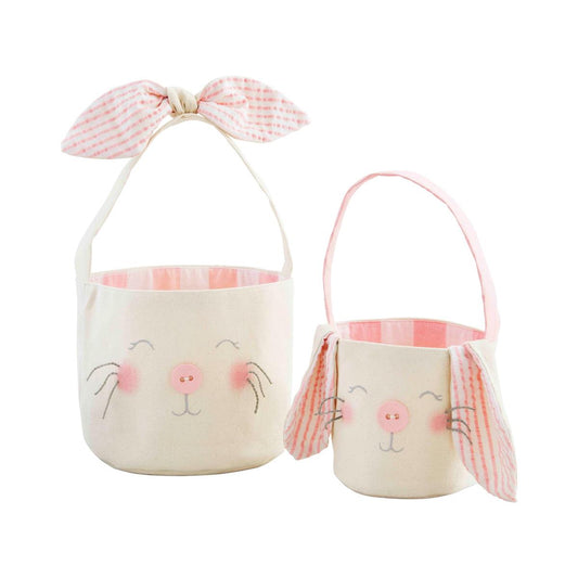 Pink Bunny Easter Basket Set