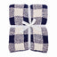 Chenille Blanket, Navy Check