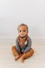 Muslin Bandana Bib, Cinnamon Mudcloth