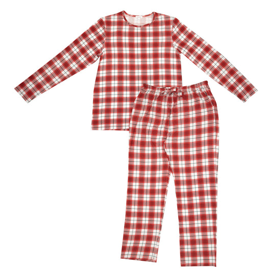 Adult Lounge Set, Holiday Red Plaid