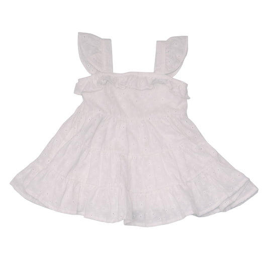 3 Tiered Ruffle Sundress, Eyelet White