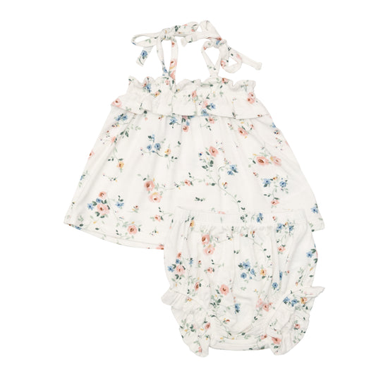Ruffle Top & Bloomer Set, Climbing Roses