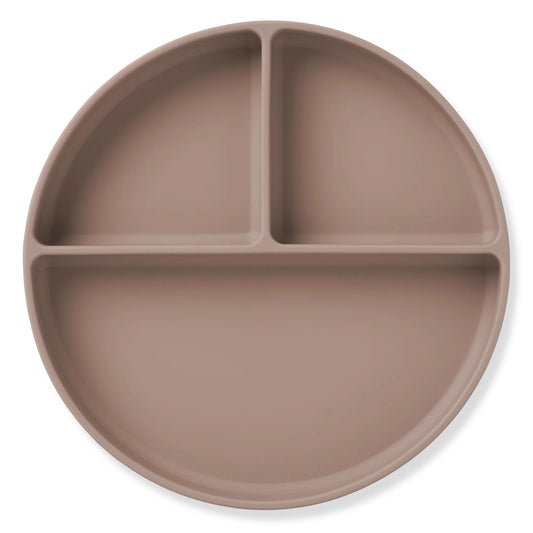 Silicone Divided Suction Plate, Fawn
