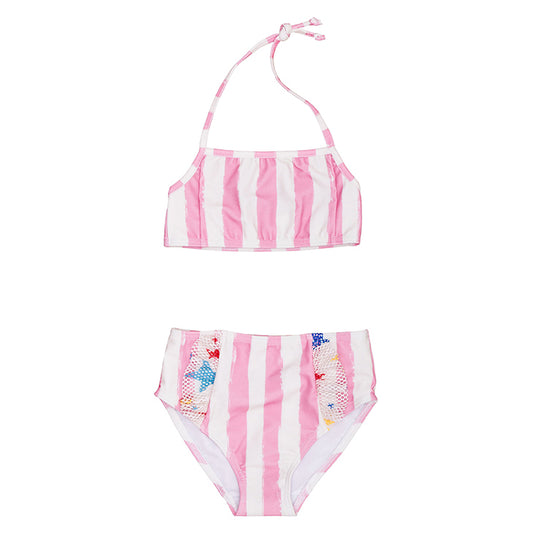 SpearmintLOVE’s baby Bikini, Pink Stripes