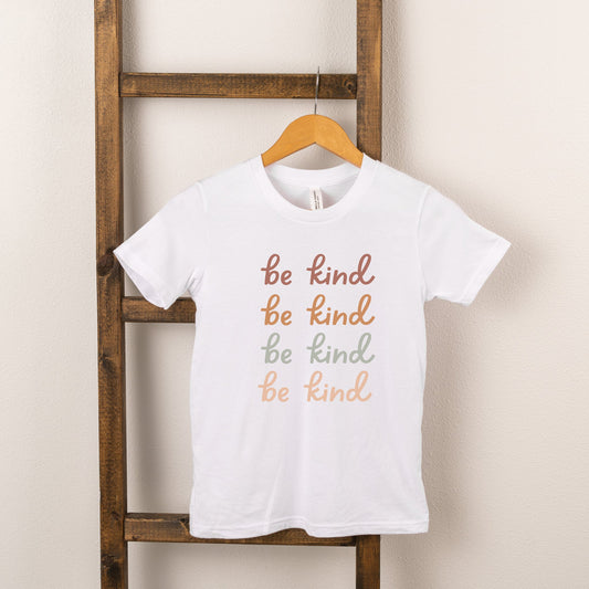 Be Kind Stacked Short Sleeve Tee, White