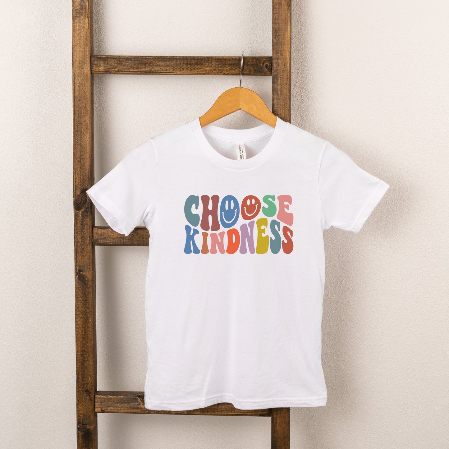 Choose Kindness Happy Face Short Sleeve Tee, White