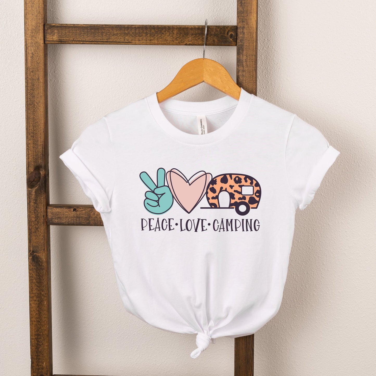 Peace Love Camping Short Sleeve Tee, White