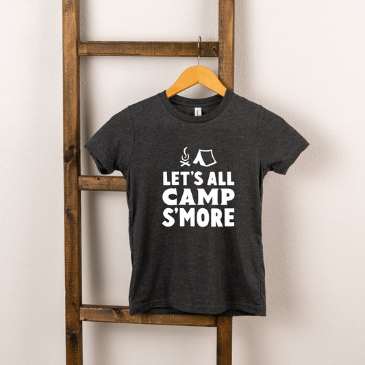 Let's All Camp S'more Short Sleeve Tee, Charcoal