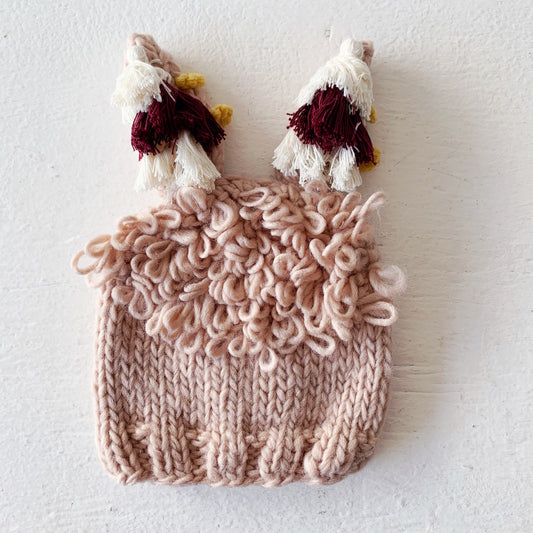 SpearmintLOVE’s baby Llama Tassel Hat, Pink