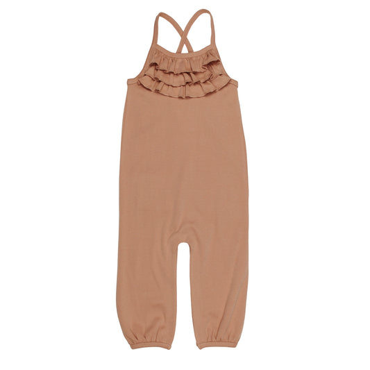 Kids' Organic Halter Romper, Adobe