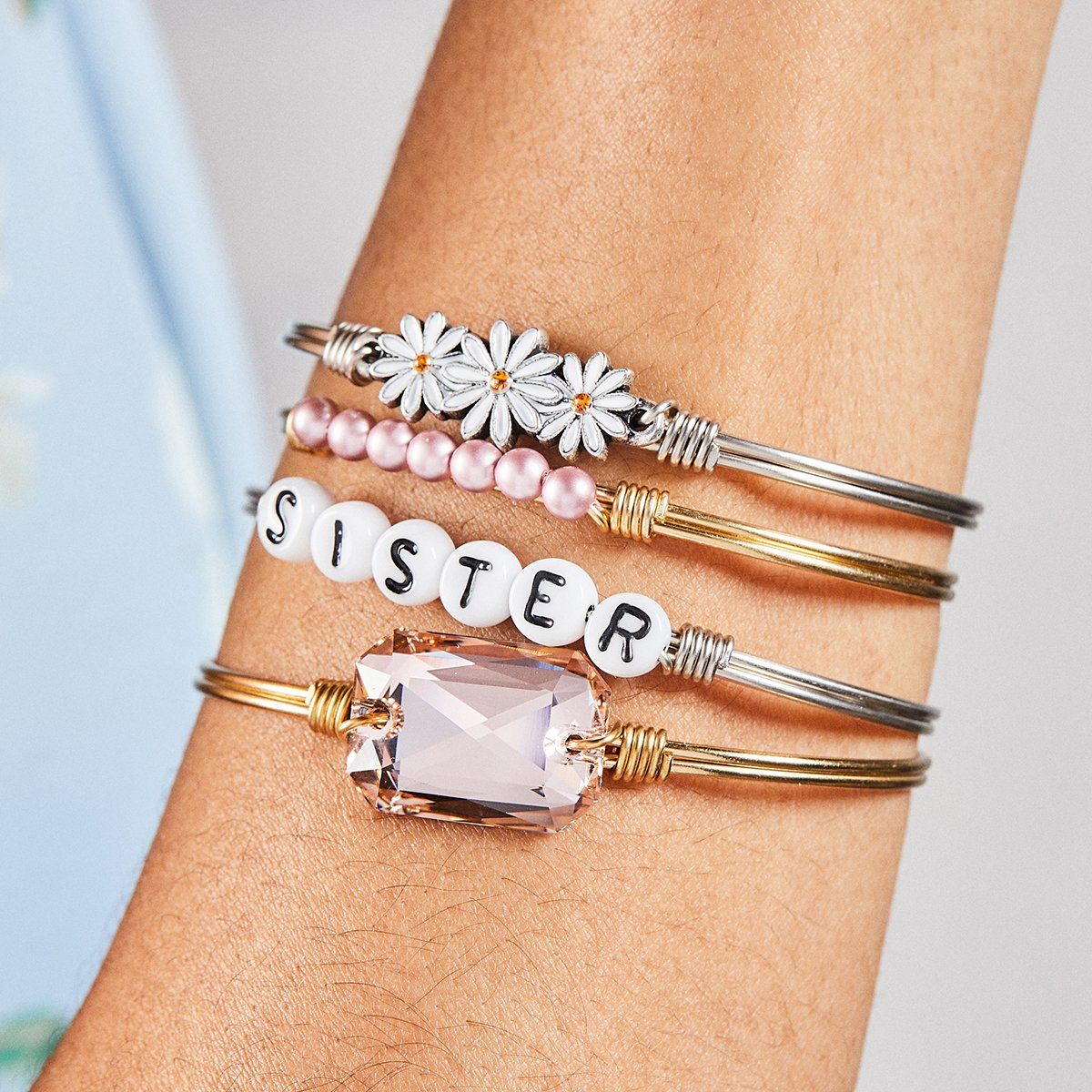 Sisters bangle bracelet top