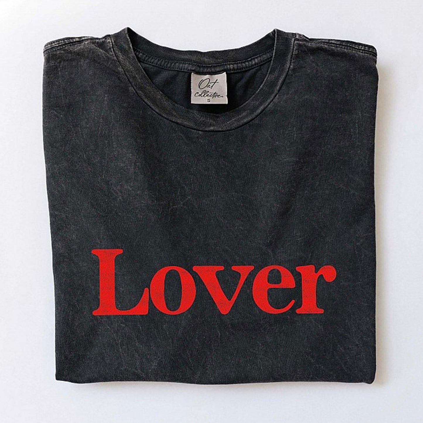 Lover Women's Graphic Tee, Mineral Black