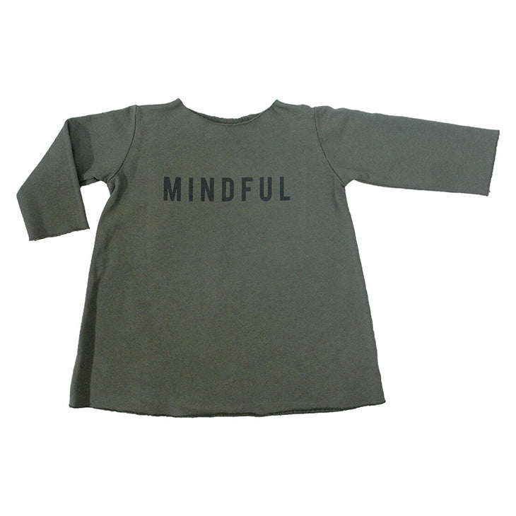 SpearmintLOVE’s baby Fleece Mindful Dress, Military