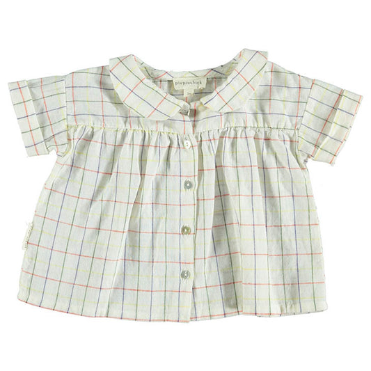SpearmintLOVE’s baby Peter Pan Collared Blouse, Checkered