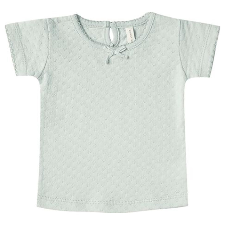 SpearmintLOVE’s baby Pointelle Tee, Sea Glass