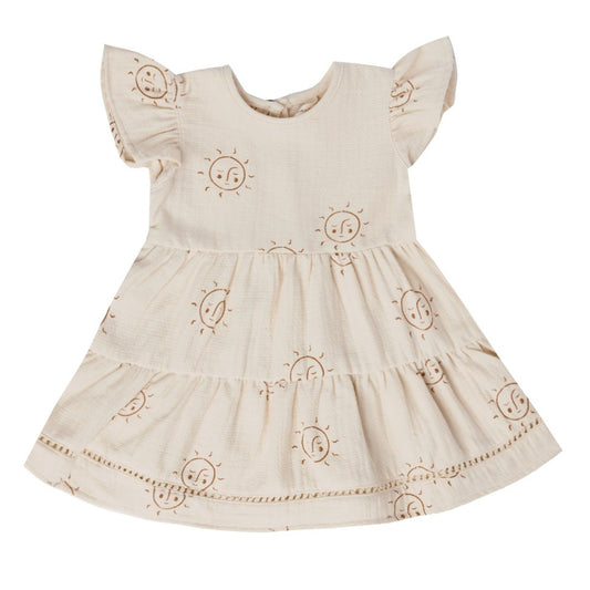Organic Lily Dress + Bloomer Set, Suns