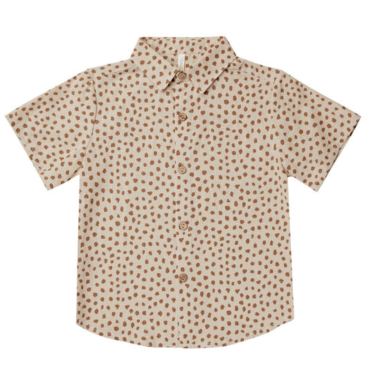 Rylee & Cru Collared Short Sleeve Shirt, Spots