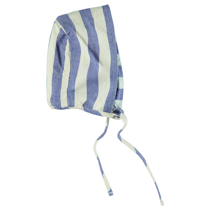 SpearmintLOVE’s baby Reversible Baby Bonnet, Blue Stripes