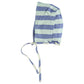 Reversible Baby Bonnet, Blue Stripes
