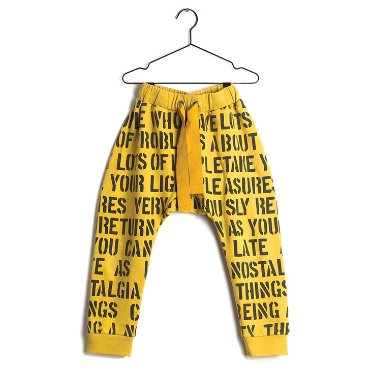 SpearmintLOVE’s baby Wolf & Rita Ricardo Trouser, Yellow Alphabet Soup