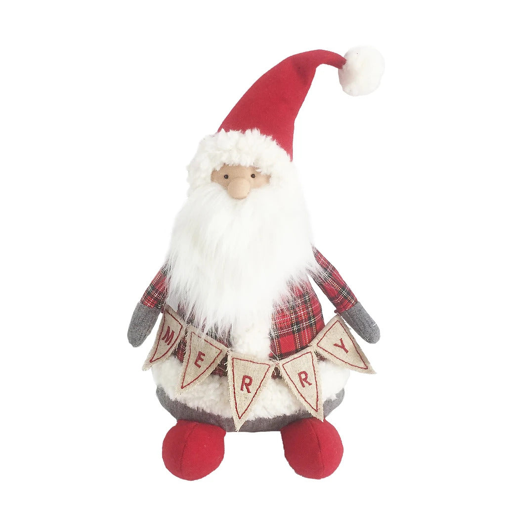 SpearmintLOVE’s baby Merry Tartan Santa Shelf Sitter