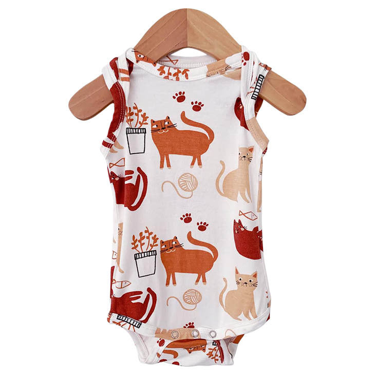 SpearmintLOVE’s baby Sleeveless Bodysuit, Cats