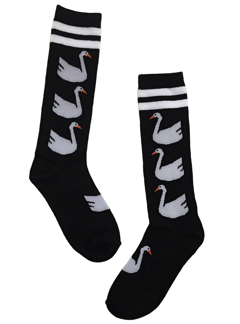 SpearmintLOVE Swan Socks, 7 - 9 yrs