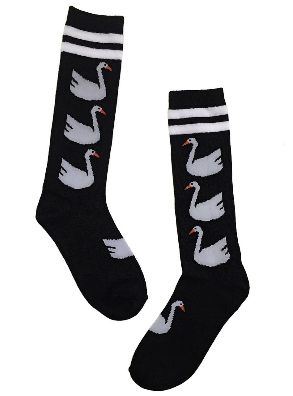 SpearmintLOVE’s baby SpearmintLOVE Swan Socks, 7 - 9 yrs