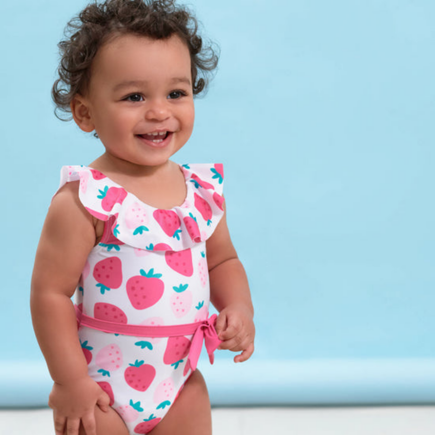 One-Piece Ruffle Swimsuit, Summer Blossom