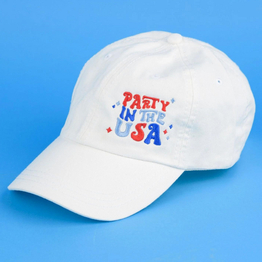 Embroidered Canvas Hat, Party in the USA