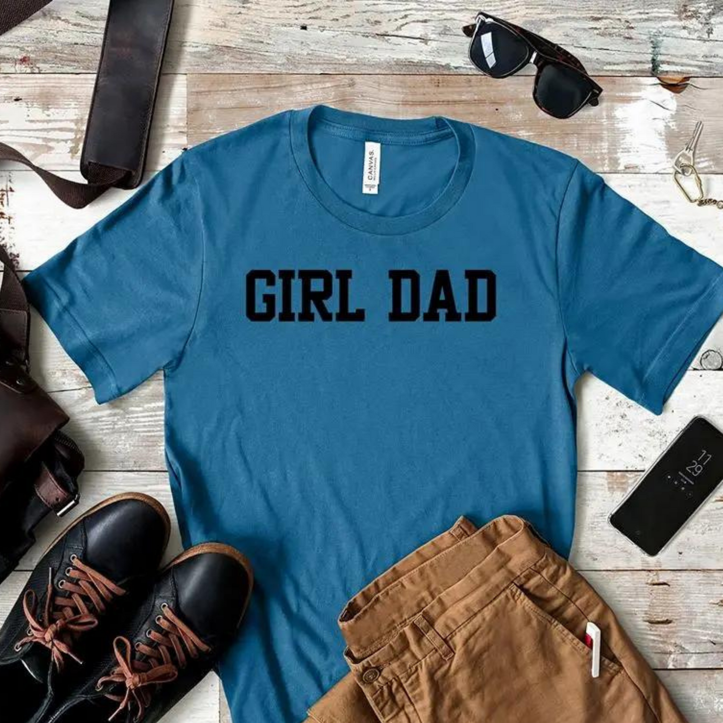 Girl Dad Graphic Tee, Slate Blue