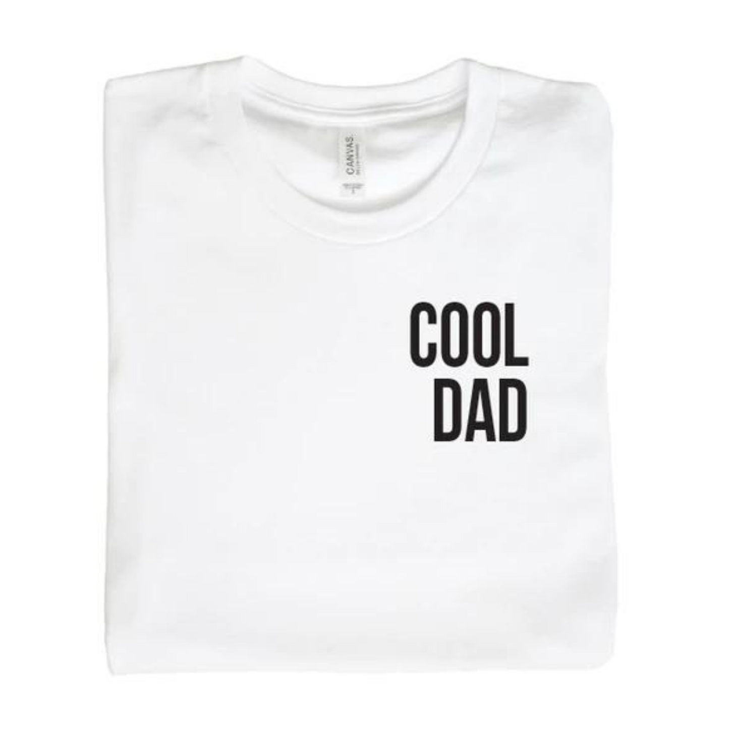 Cool Dad Pocket Style Graphic Tee, White