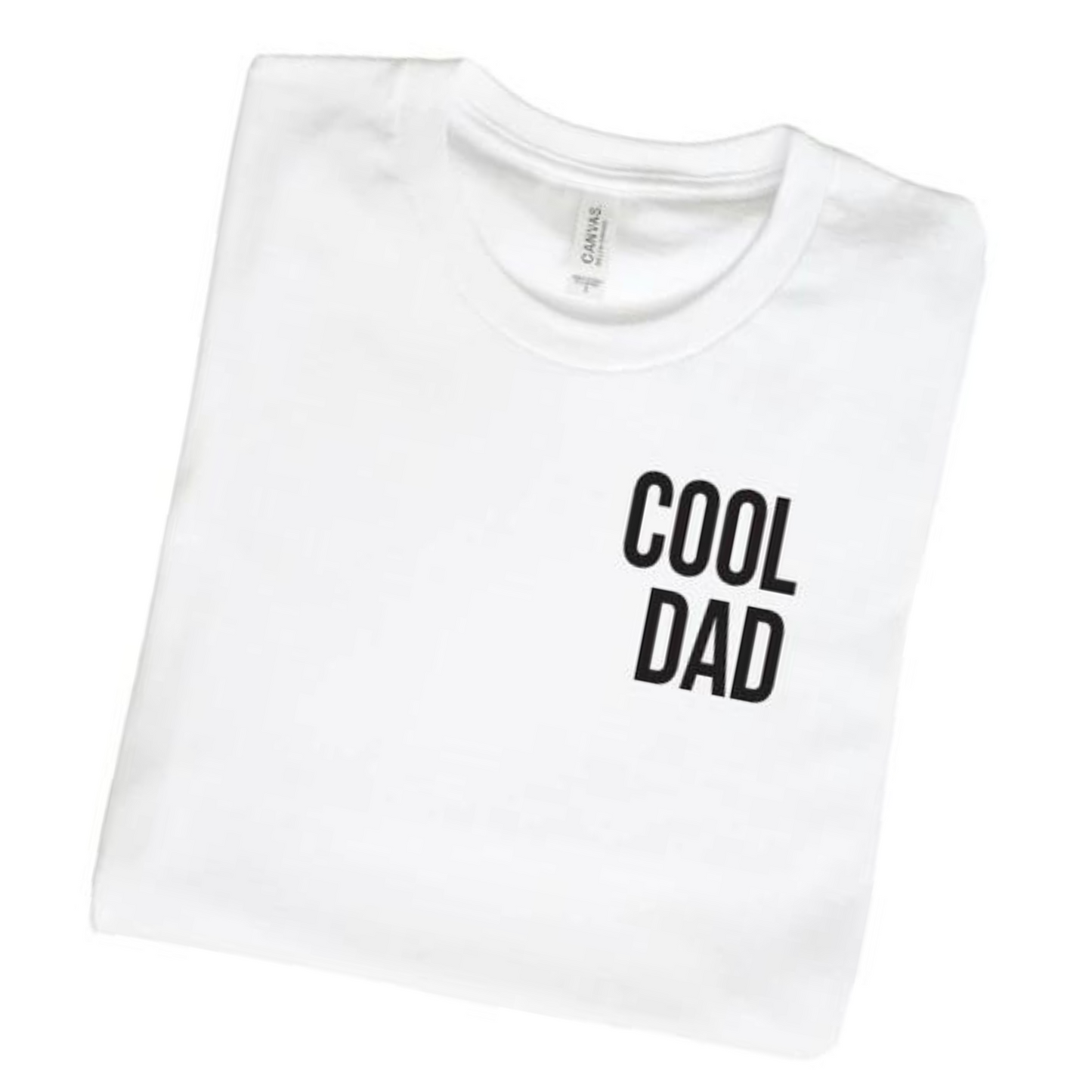 Cool Dad Pocket Style Graphic Tee, White
