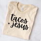 Tacos + Jesus Graphic Tee, Tan