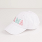 Embroidered Colorful Canvas Hat, Mama