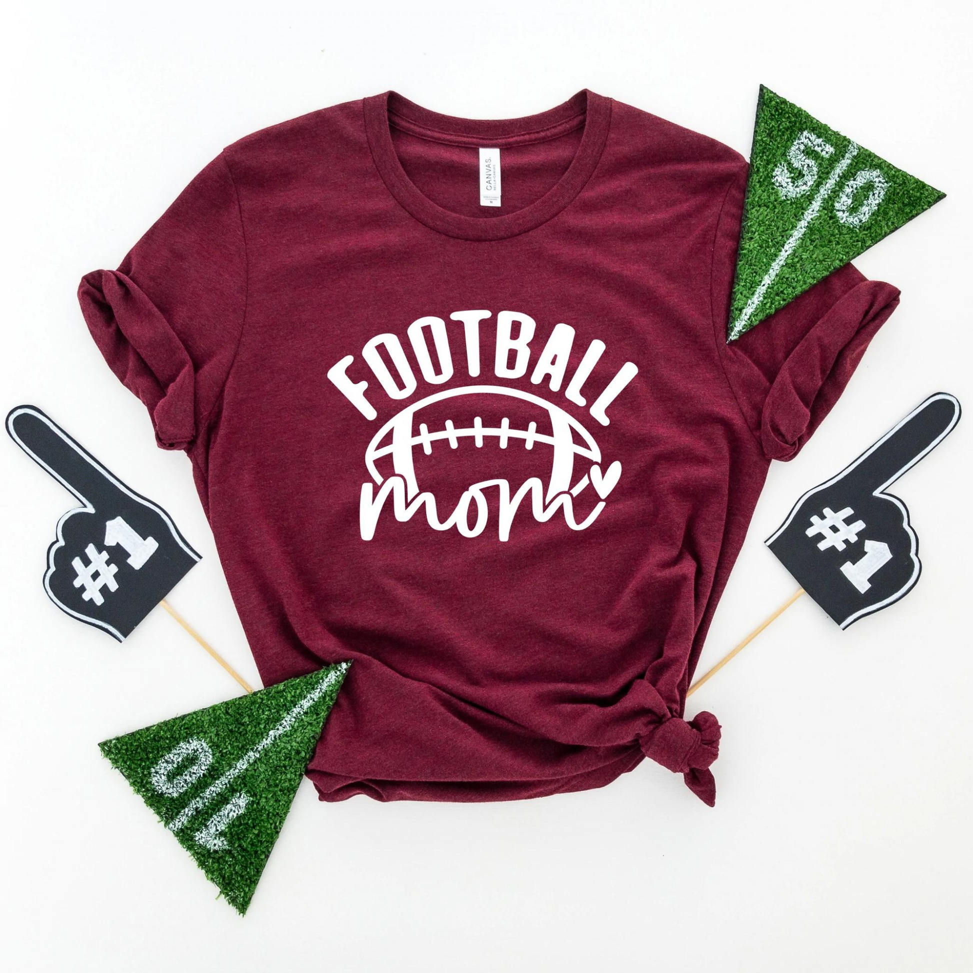 Football Mom Women's Graphic Tee, Maroon – SpearmintLOVE